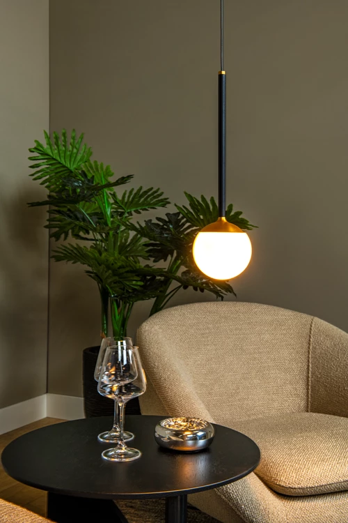 Lucide CALINA - Pendant light - Ø 9,9 cm - LED Dim. - 1x9W 2700K - Black | Premium - atmosphere 2